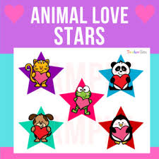 These Animal Love Stars Feature 5 Adorable Animals Holding Hearts Show Your Students Some Love Love Stars Reading Task Cards Valentines Conversation Hearts