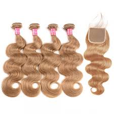Bellami chocolate brown hair extensions (color #4) are the premium 100% remy hair extensions you are looking for. Honey Blonde Hair Color 27 Body Wave Weave 4 Bundles With Closure