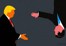 After two years of mounting tensions, us president, donald trump, has signed the phase 1 of a comprehensive trade agreement with china, scoring the sheer fact that china sat down to talk and now signed this first agreement is a success both for the us and trump himself. Understanding Between Usa And China Cartoon Movement