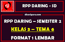 Rancangan kegiatan belajar mengajar pada rpp ini dibuat dalam versi rpp daring untuk pembelajaran jarak jauh (pjj) selama peserta. Rpp Daring 1 Lembar Kelas 3 Tema 6 Semester 2 Dicariguru Com