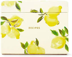 Amazon Com Kate Spade New York Recipe Box With 40 Double Sided Recipe Cards Lemon Books Recipe Cards Recipe Card Set Vintage Recipe Box