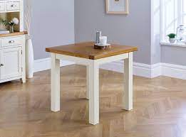 We take vintage finds and paint, mosaic and make cottage furniture specializing in vintage cottage chic shabby white furniture and french provincial. Small Cream Painted Square Oak Dining Table Free Delivery Top Furniture