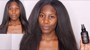 Straightening My Relaxed Hair New Heat Protectant Youtube