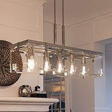Modern farmhouse decor weatheredfinishes 5 out of 5 stars (1,810) $ 199.00 free shipping add to favorites half gallon open bottom mason jar pendant lamp. Luxury Modern Farmhouse Chandelier Large Size 15 75 H X 36 75 W With Industrial Chic Style Elements Brushed Nickel Finish And Clear Shade Uhp2441 From The Bristol Collection By Urban Ambiance Amazon Com