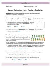 Learn vocabulary, terms and more with flashcards, games and other study tools. Student Exploration Hardy Weinberg Equilibrium Answer Key Docx Student Exploration Hardy Weinberg Equilibrium Answer Key Download Student Course Hero