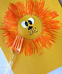 Lion Craft For Kids Using A Fork Crafty Morning Preschool Crafts Lion Craft Toddler Crafts
