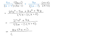 Combine the expressions in the denominator into a single rational expression by adding or subtracting. Add Rational Expression Unlike Denominators 4 Examples Youtube