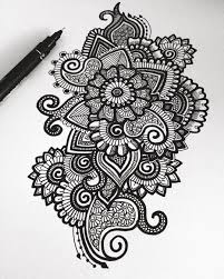 Art Black And White Henna Black And White Doodle Hope Everyone Is Having An Awesome Day Zentangle Mandala Black P Black And White Doodle Zentangle Patterns Mandala Design Art