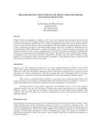 I would be glad to apply for the role. Pdf Organisational Structure Of Job Application Letters By Malaysian Graduates