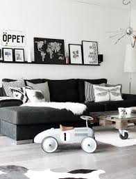 Solid or patterned, a black rug will always look clever, complex, and contemporary. Norwegian Living Rooms Which Is Your Fave Decor8 White Living Room Decor Black And White Living Room Decor Black And White Living Room