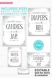 How many candies in a jar template. Guess How Many Game Sign Editable Press Print Party