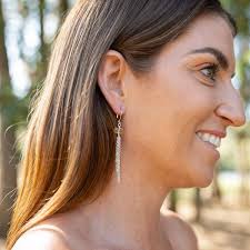 Citrine Double Terminated Crystal Point Tassel Earrings Luna Tide