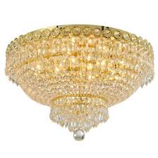 2/3 ring adjustable 48w 63w 72w 96w 3 year. Crystal Flush Mount Lights Lighting The Home Depot