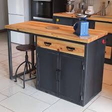 Industrial Kitchen Central Island 4 Steel Doors 2 Solid Wood Drawers Industrial Kitchen Industrial Kitchen Island Wood Drawers
