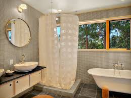 Polka dot curtain for sunken bath tub. Bathroom Shower Curtain The New Way Home Decor From Simple And Elegant Designs For Bathroom Shower Curtains Pictures