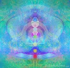 Yoga Lotus Pose Padmasana With Colored Chakra Points Lotus Pose Lotus Yoga Yoga Poses
