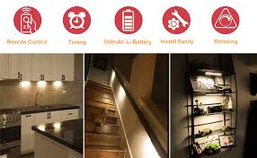 Under cabinet lighting products are quick and easy to install and provide extra light and style to your. Anbock Wireless Under Cabinet Lighting Remote Control Led Closet Light Under Counter Lighting Rechargeable Battery Operated Lights Stick On Lights For Hallway Stairs Pantry Kitchen Warm White 3 Packs