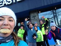 Toronto, ON group hikes in deep snow