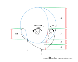 Anime eyes step by step tutorial. How To Draw An Anime Female Face 3 4 View Face Proportions Drawing Anime This Tutorial Explains Drawing Proportions Anime Face Drawing Female Face Drawing