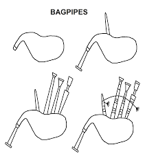 Bagpipes Easy Drawings Christmas Crazy Quilt Doodle Drawings