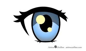 How To Draw Female Anime Eyes Tutorial Animeoutline Draw the top eyelids down in an inward slope and draw the pupils slightly.