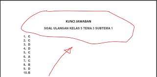 Soal pilihan ganda uas kelas 5 tema 3 dan kunci jawaban. Soal Ulangan Kelas 5 Tema 3 Subtema 1 Dan Kunci Jawabannya Sekolahdasar Net