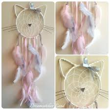 Attrape Reves Forme Tete De Chat Dream Catcher Diy Dream Catcher Dream Catcher Craft