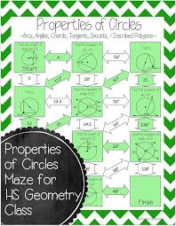 This Is A Maze Composed Of 11 Circles That Students Must Use The Properties Of Circles To Find Missing Angles Geometry Lessons Teaching Geometry Math Geometry