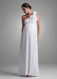 David S Bridal Wedding Dress Floral One Shoulder Chiffon Maternity Dress Style 261208 Maternity Bridal Gowns Pregnant Wedding Dress Dresses For Pregnant Women