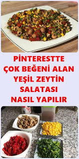 Pinterestte Cok Begeni Alan Yesil Zeytin Salatasi Tarifi Olive Salad Recipe Olive Salad Green Olive Salad