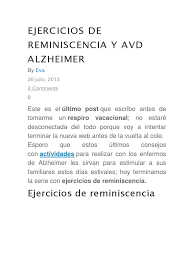 No te pierdas el estreno mañana solo en cines #cinedorada #ladoradacaldas #enpantallagrande #elmejorplan. Ejercicios De Reminiscencia Y Avd Alzheimer Enfermedad De Alzheimer Memoria