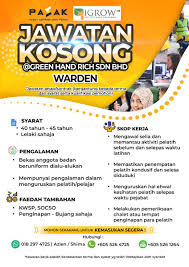 Sekiranya anda, seorang warganegara malaysia yang cukup syarat kelayakan dan berumur tidak kurang daripada 18 tahun pada tarikh tutup iklan jawatan adalah dipelawa untuk memohon bagi mengisi kekosongan jawatan tetap atau kontrak yang diiklankan. Pusat Aspirasi Anak Perak On Twitter Jawatan Kosong Igrow 1 Cleaner 2 Warden 3 Tenaga Pengajar Perladangan 4 Tenaga Pengajar Akuakultur Untuk Mendaftar Https T Co Yrauhjyzbh 018 297 4725 Isnin Jumaat Jam