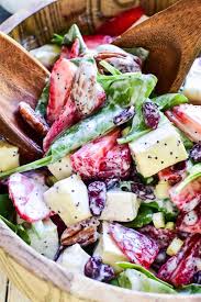 Strawberry Brie Spinach Salad Recipe Spinach Salad Delicious Salads Veggie Recipes