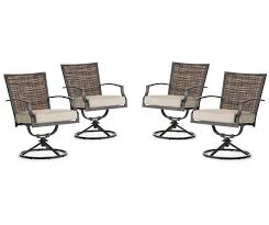 Real Living Ridgewood Cushioned Swivel Rocker Dining Chairs 4 Pack Big Lots Outdoor Dining Chairs Wicker Dining Chairs Swivel Dining Chairs