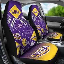 Pride Flag Of Pro Lsu Tigers Car Seat Covers In 2020 Lsu Tigers Lsu Carseat Cover