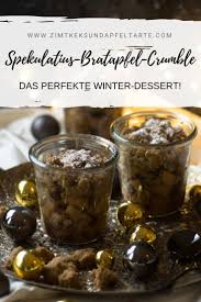 Spekulatius Bratapfel Crumble Mit Vanilleeis Rezept Gebratene Apfel Dessert Ideen Und Dessert