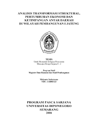 4 видео 24 просмотра обновлен 26 июл. Top Pdf Analisis Transformasi Struktural Pertumbuhan Ekonomi Dan Ketimpangan Antar Daerah Di Wilayah Pembangunan I Jateng Diponegoro University Institutional Repository Undip Ir 123dok Com