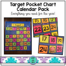 Days Of The Week Calendar Cards For Pocket Chart Calendar
