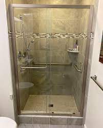 Our Bestselling Dreamline Infinity Z Sliding Shower Door Looks Sharp In A Contemporary Bathroom In 2021 Sliding Shower Door Shower Doors Shower Door Installation