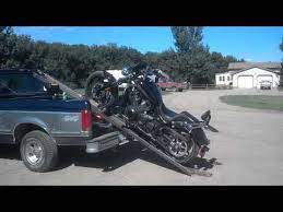Homemade Auto Bike Loader Youtube Homemade Motorcycle Motorcycle Ramp Bike