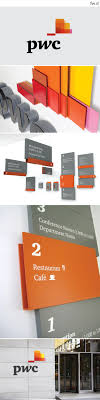 Brand Implemenation And Signage Design Specifications For The Pricewaterhousecoopers Rebranding Rollout Signage Design Wayfinding Design Directional Signage