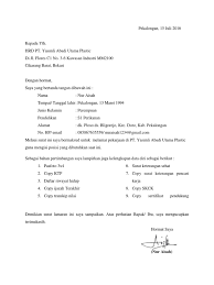 Kita tahu bahwa surat lamaran kerja pada dasarnya bisa dengan diketik ataupun ditulis manual, namun tentu kita harus menyesuaikan dengan permintaan dari pihak contoh surat lamaran kerja untuk perusahaan tulis tangan. Contoh Surat Lamaran Kerja Di Pt Yamaha Music