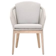 Dovetail Norwood Indoor Outdoor Dining Chair Meadow Blu In 2020 Outdoor Dining Chairs Woven Dining Chairs Outdoor Armchair