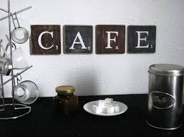 Lettres En Bois Patine Chocolat Noir Decoration Murale Mot Cafe Decoration Murale De Cuisine Lettre En Bois Deco Lettre Decorative