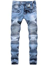 Skinny fit jeans with five pockets. Zipper Fly Distressed Patch Jeans Day Sky Blue 3j74290712 Size 42 Mens Jeans Black Jeans Men Patched Jeans
