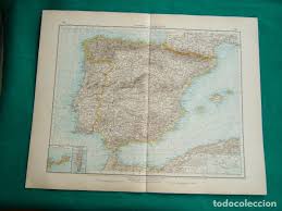 Imagenes de las dos ciudades españolas des de tiempos ancestrales, mientras suena una sevillana de el pali dedicada a ellas. Mapa De Espana Y Portugal Norte De Africa Gibra Buy Antique Cartography Until The 19th Century At Todocoleccion 185889566