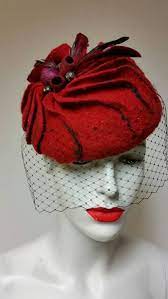 Pillbox Hat Red Fascinator Birdcage Veil Hat Face Veil Hat Coctail Hat Wedding Veil Hat Veiled Hats Wedding Veil Hat Wedding Veils
