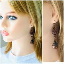 Fall Earring, Fall Gift Her, Boho Jewelry Gift Her, Boho Earring, Dangle  Earrings Woman, Jewelry, Handmade, Drop Earrings, Women's Gift