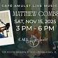Matthew Combs Music at Café Amulet event image