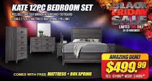 Black Friday Special Kate 12pc Complete Bedroom Set Only 499 99 Sale Ends On Deal Ends On Sunday Nov Complete Bedroom Set Bedroom Set Mattress Box Springs